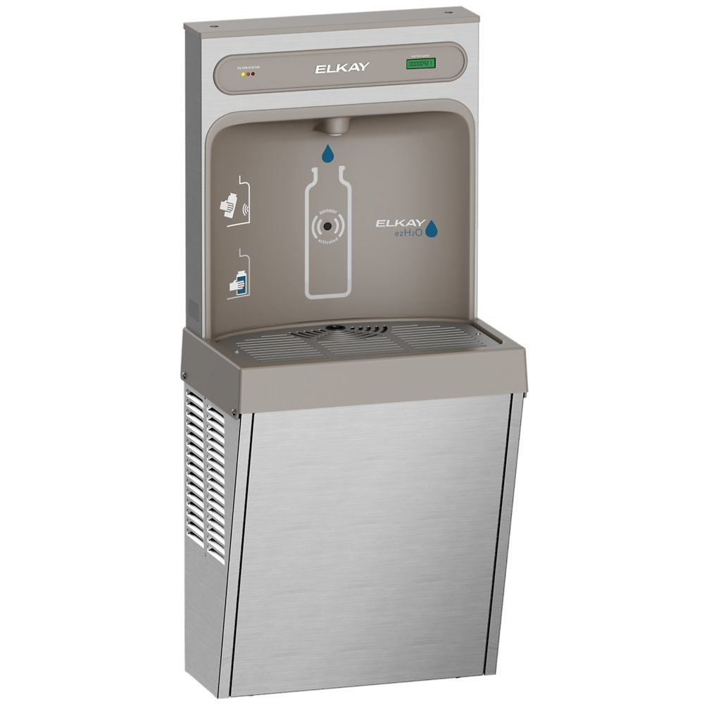 ezH2O® Refrigerated Surface Mount Bottle Filling Station Filtered 8GPH Stainless Steel